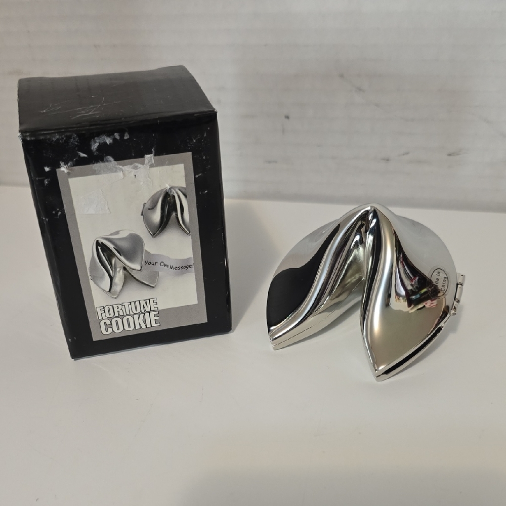 Silver Fortune Cookie Write Your Own Message
